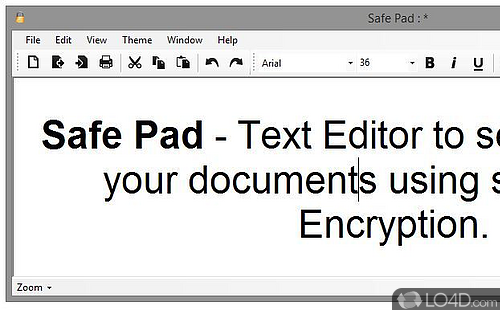Screenshot of Safe Pad - Approachable and well-organized layout