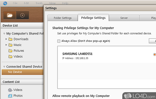 Samsung Allshare Screenshot