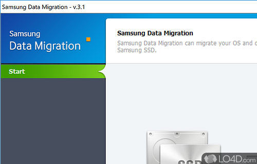 Screenshot of Samsung Data Migration - Migrate data to Samsung SSDs by cloning the entire disk/selected partitions