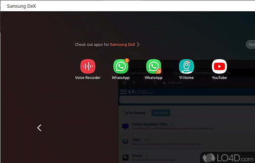 Works with the latest Samsung smartphones and tablets - Screenshot of Samsung DeX