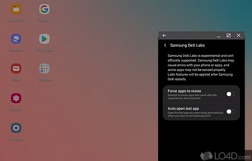 Free-of-charge - Screenshot of Samsung DeX