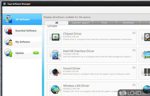 Screenshot of Samsung Easy Software Manager - And convenient installation of software on Samsung computer
