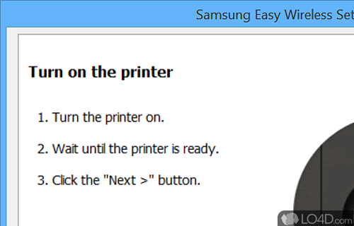 User interface - Screenshot of Samsung Easy Wireless Setup