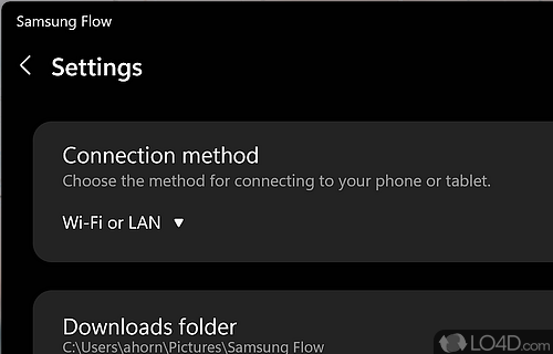 Get started by authenticating your smartphone with your PC - Screenshot of Samsung Flow