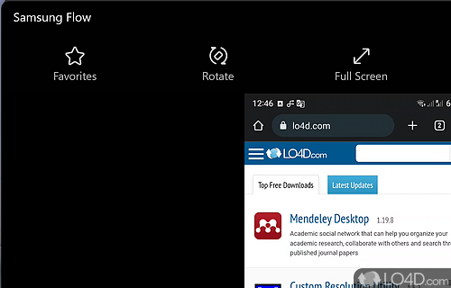 Seamless and secure mobile and PC connection - Screenshot of Samsung Flow