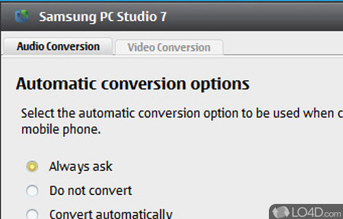 Screenshot of Samsung PC Studio 7 - Samsung PC Studio