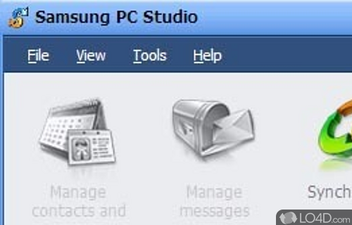 Screenshot of Samsung PC Studio II - User interface