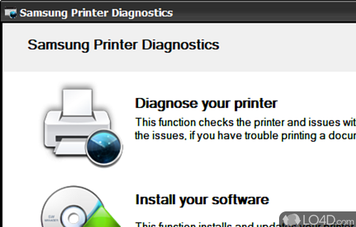 Samsung Printer Diagnostics screenshot