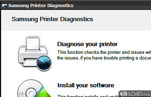 Samsung Printer Diagnostics Screenshot