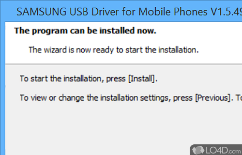 Free driver for app development - Screenshot of Samsung USB Driver for Mobile Phones