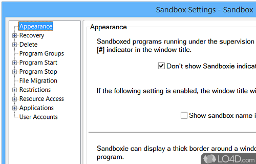 Run application in a controlled environment - Screenshot of Sandboxie