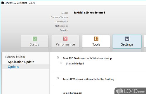 A handy tool that can help keep your SSD in top condition - Screenshot of SanDisk SSD Dashboard