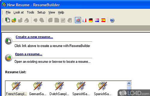 Screenshot of Resume Builder - User interface