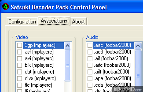 Screenshot of Satsuki Decoder Pack - Thorough, yet easy installation process