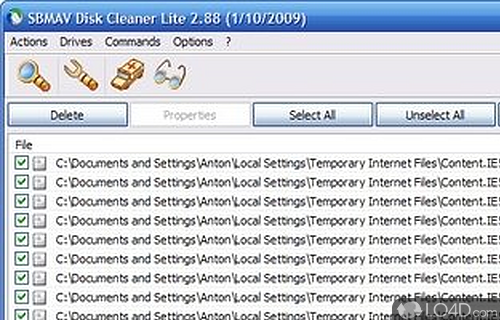 SBMAV Disk Cleaner Lite Screenshot