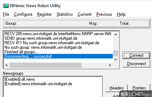 User interface - Screenshot of SBNews