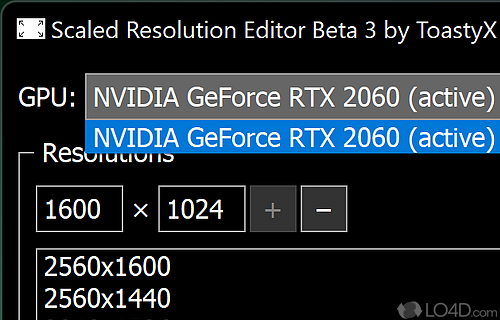 Scaled Resolution Editor Screenshot