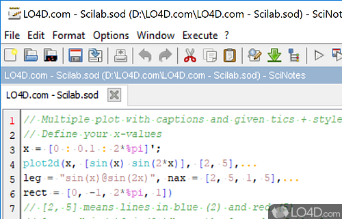 Perform advanced calculations and create schematics - Screenshot of Scilab