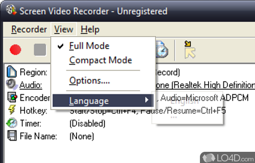 Screen Video Recorder Screenshot