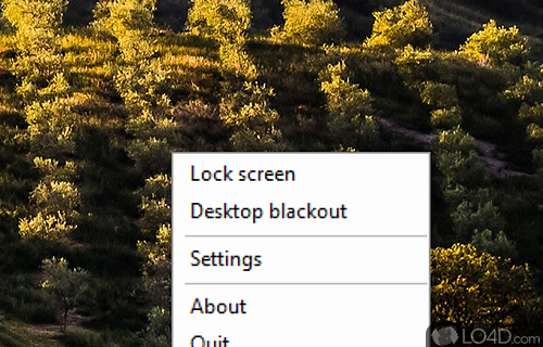 Lock and hide your desktop - Screenshot of Screen Blur