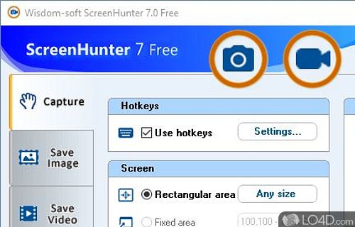 Screenshot of ScreenHunter Free - Capture the entire desktop, a custom rectangle or active window