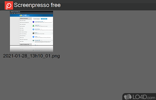 Using this app capture desktop or record it, then modify the files and save them to various formats - Screenshot of Screenpresso