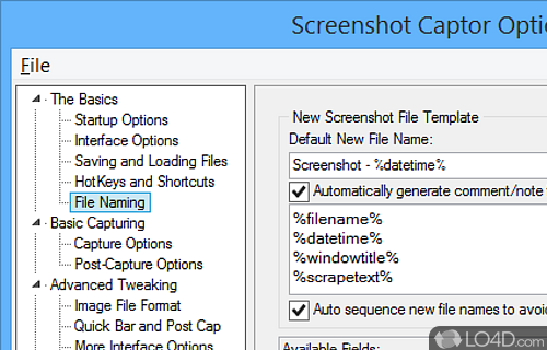 Take multiple types of snapshots - Screenshot of Screenshot Captor