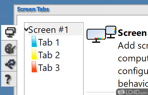 User interface - Screenshot of ScreenTabs