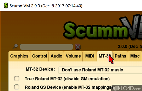 User interface - Screenshot of ScummVM
