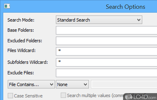 User interface - Screenshot of SearchMyFiles