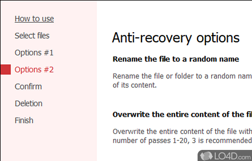 Deletes single items or an entire folder's worth of files - Screenshot of Secure File Deleter
