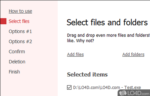 Packs a simple interface and intuitive functions - Screenshot of Secure File Deleter