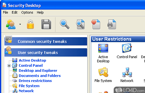 Screenshot of Security Desktop Tool - Software to restrict kids' access to the home PC