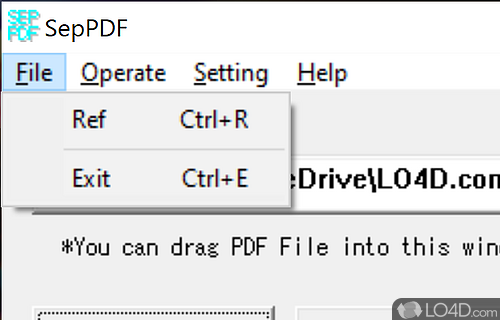 Split a large PDF into single / separate PDF files - Screenshot of SepPDF