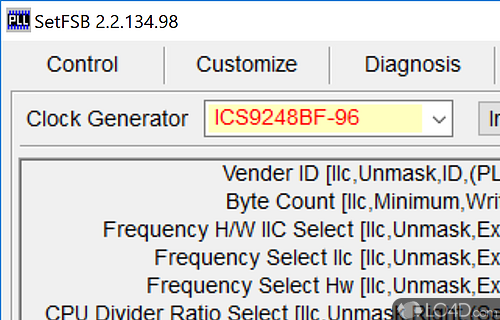 Improve the performance of CPU - Screenshot of SetFSB