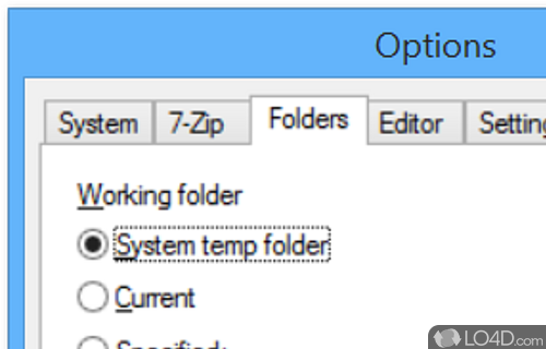 User interface - Screenshot of 7-Zip