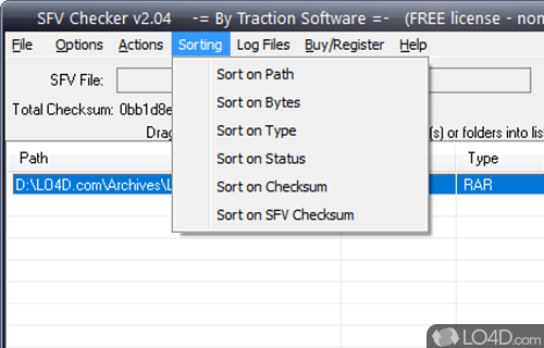 Check multi volume archives to prevent corrupt or missing files - Screenshot of SFV Checker