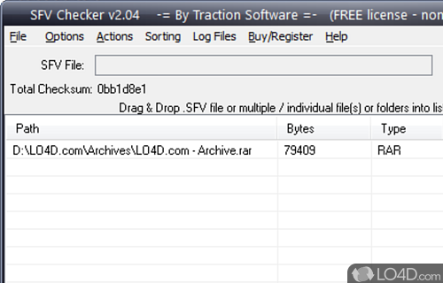 Ensure multi-volume file archives are complete and accurate by having them thoroughly analyzed - Screenshot of SFV Checker