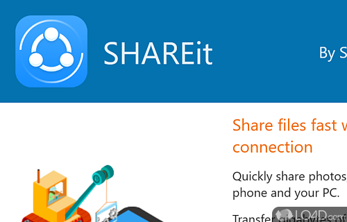 Appealing and user-friendly GUI - Screenshot of SHAREit