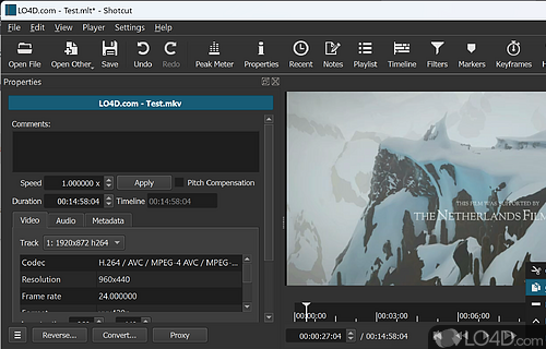Advanced and intuitive software to edit video - Screenshot of Shotcut