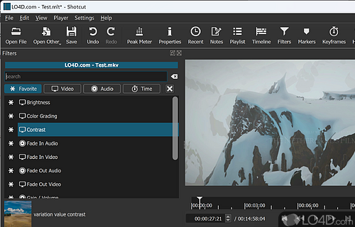 Wide range of audio and visual editing tools - Screenshot of Shotcut