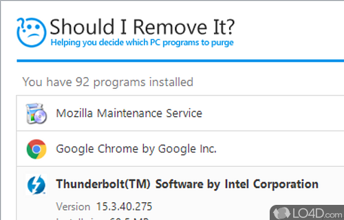 Helping you decide which programs and software to uninstall - Screenshot of Should I Remove It?