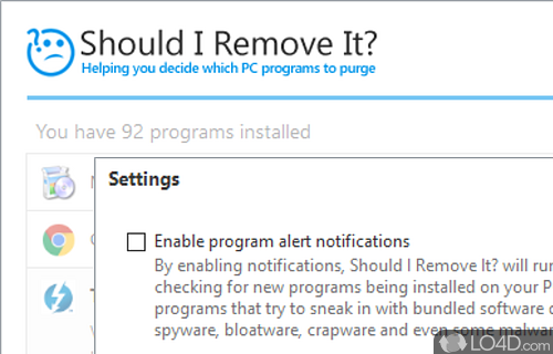 Removing all sorts of crapware - Screenshot of Should I Remove It?