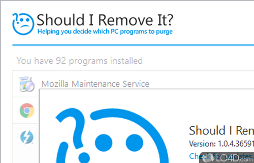 Install and uninstall - Screenshot of Should I Remove It?