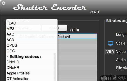 A minimalist interface that hides an impressive number of tools and features - Screenshot of Shutter Encoder