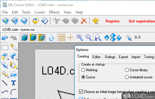 Sib Cursor Editor screenshot