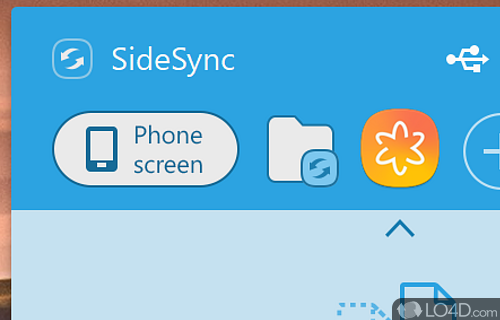 Share the screen and data between Samsung device and computer - Screenshot of SideSync