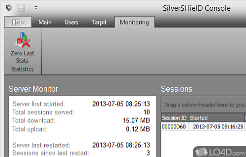 Screenshot of SilverSHield - User interface