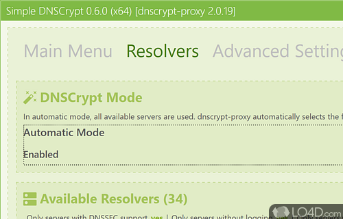 Simple DNSCrypt Screenshot