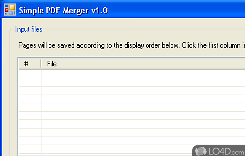 Simple PDF Merger screenshot